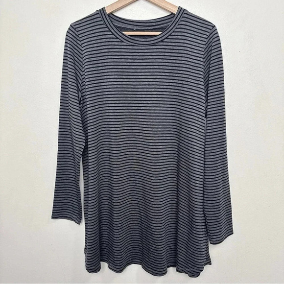 Eileen Fisher  Womens Medium Striped Long-Sleeve Tunic - Picture 4 of 16